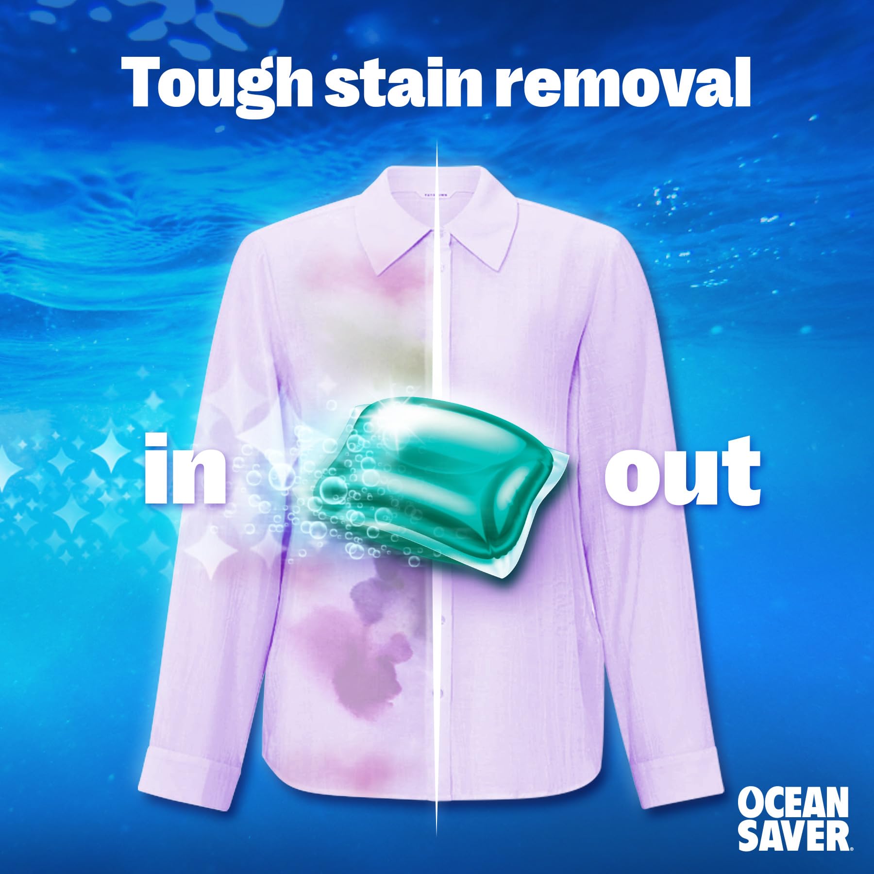 OceanSaver Eco Bio Laundry Detergent Washing Pods - 30 Washes | Ocean Fresh Scent 3