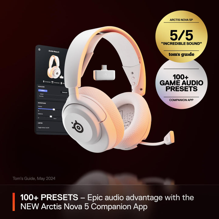 SteelSeries Arctis Nova 5 Wireless Gaming Headset for PC, PS5, PS4, Mobile