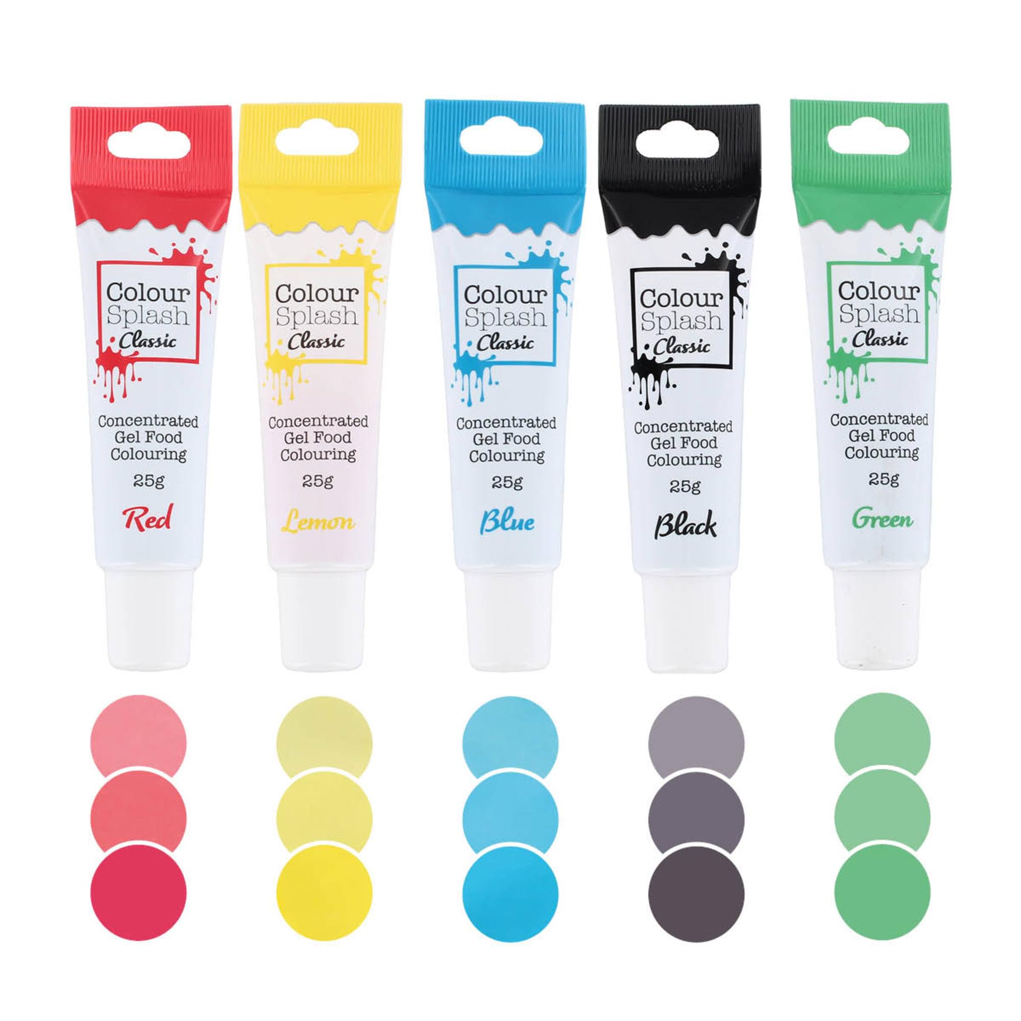 Colour Splash Food Colouring Gels - Primary 5 Pack, Highly Concentrated for Cake Decorating 6