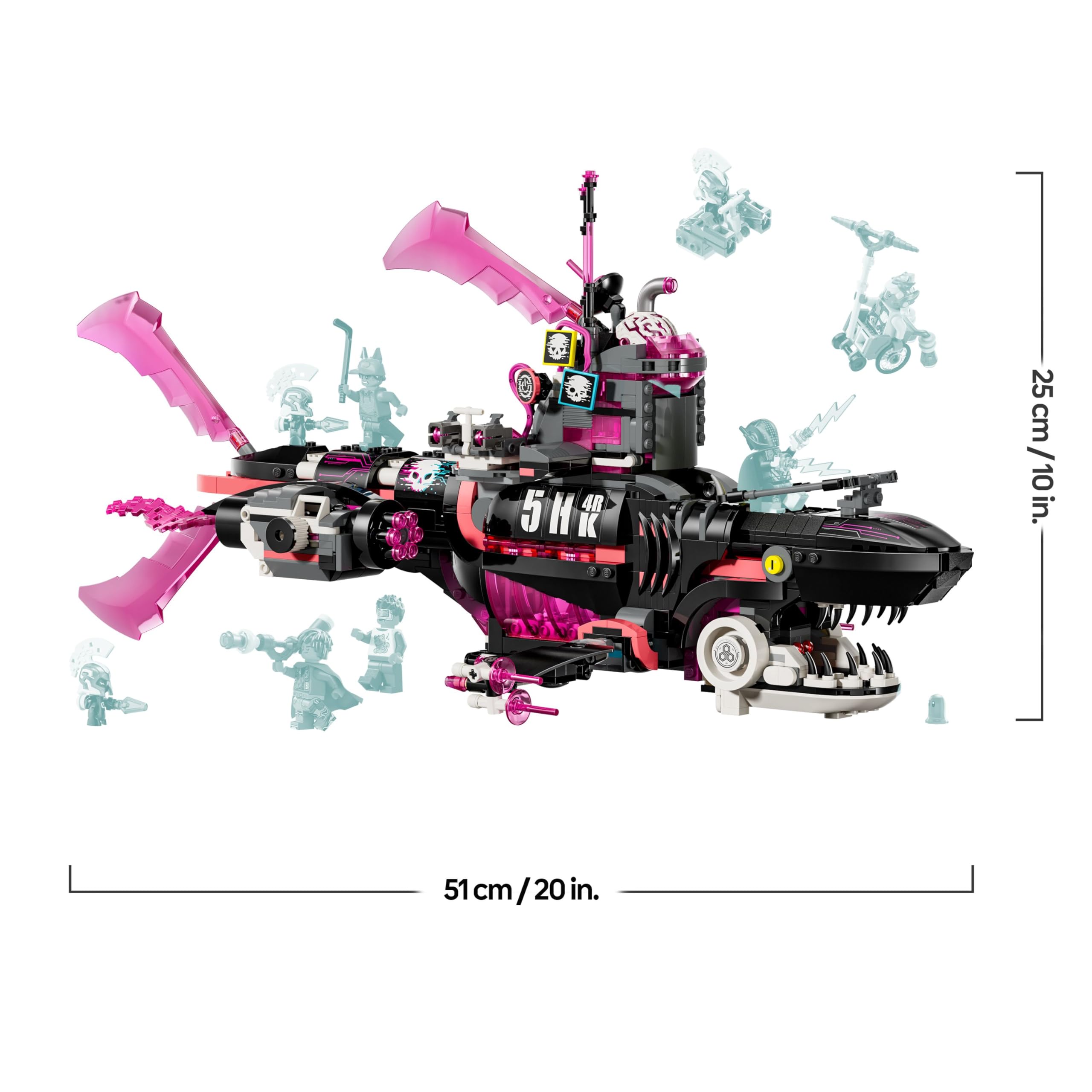 LEGO DREAMZzz Nightmare Shark Submarine Toy 71500 - 2in1 Modular Set for Ages 9+ 8