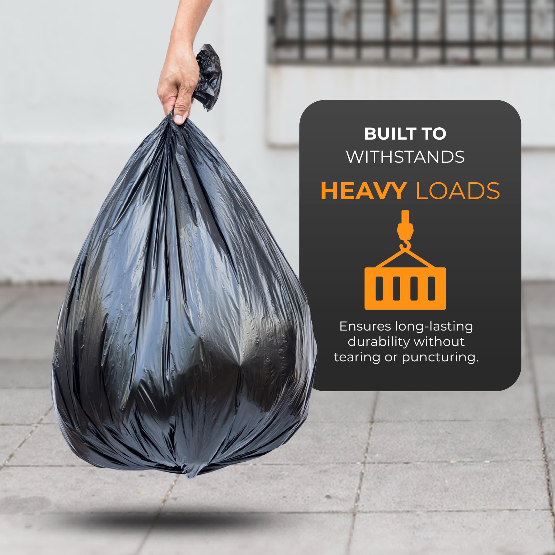 Roe Tenpo Heavy Duty Bin Bags - 100 Pack, 70L Capacity, 30 Micron Thick | Recycled Plastic 7
