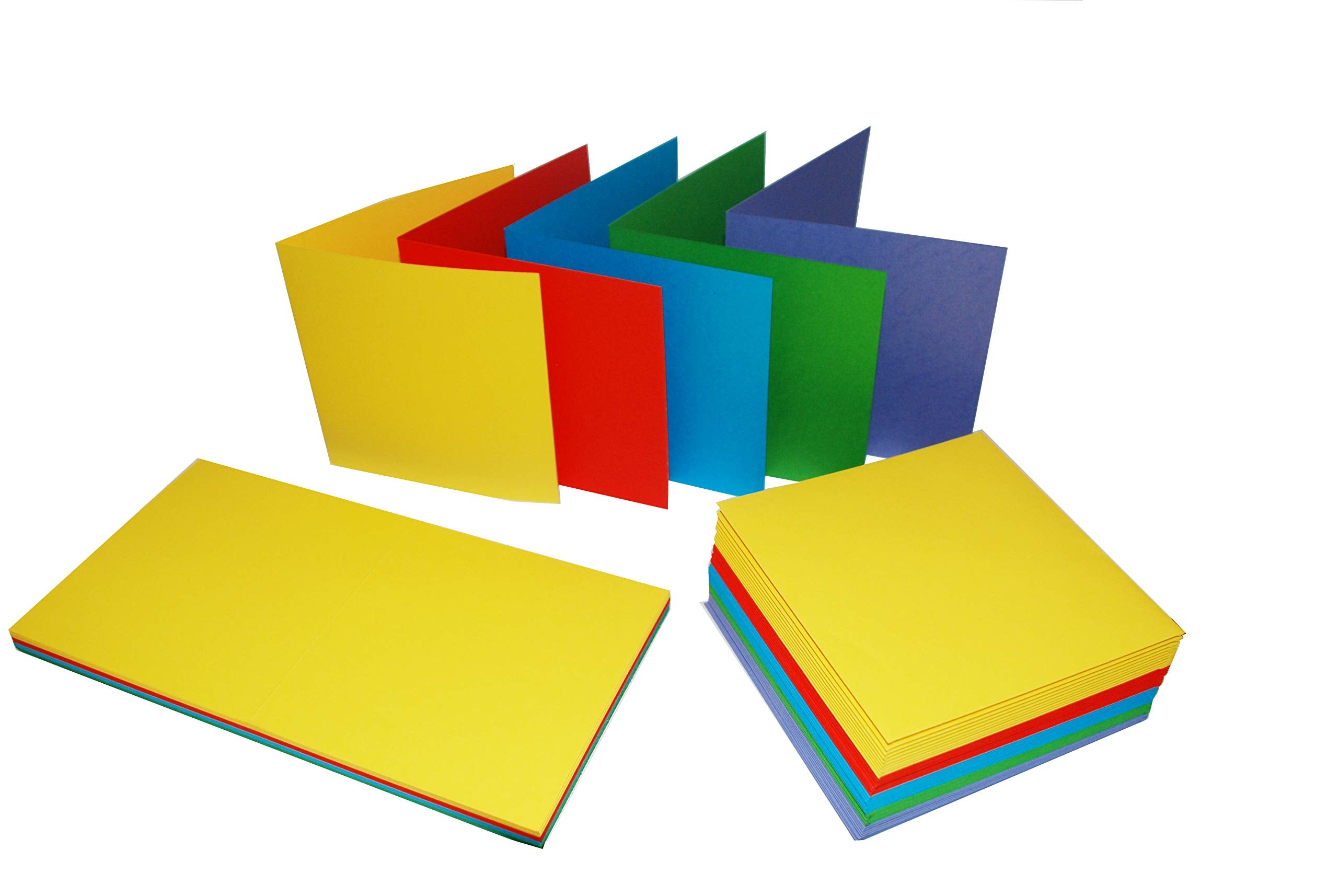 Craft UK 281 C6 Card and Envelope Pack of 50 - Mixed Bright Colors | 100 gsm Envelopes 2