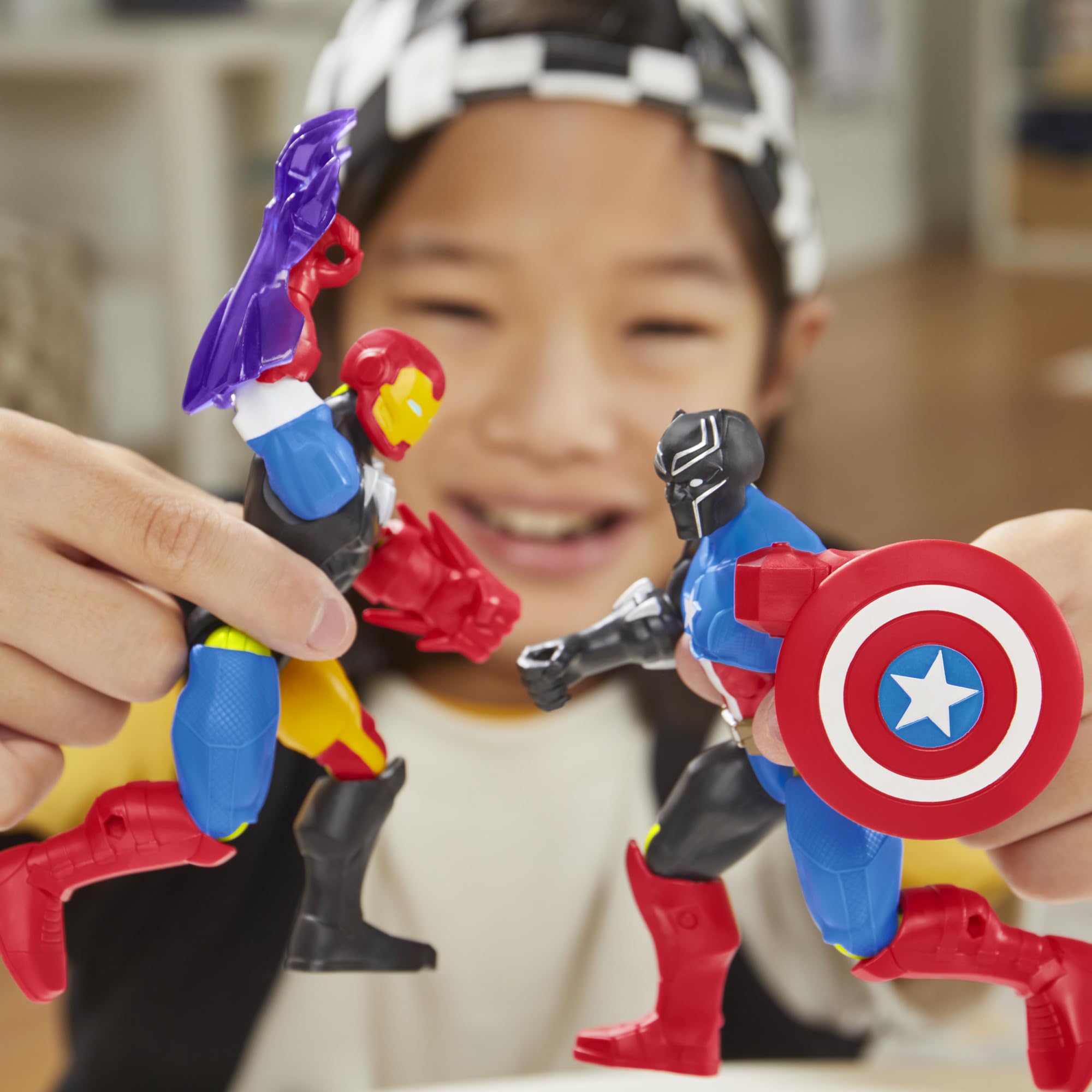 Marvel MixMashers Captain America Action Figure - Interchangeable Parts | 12 cm Size 9
