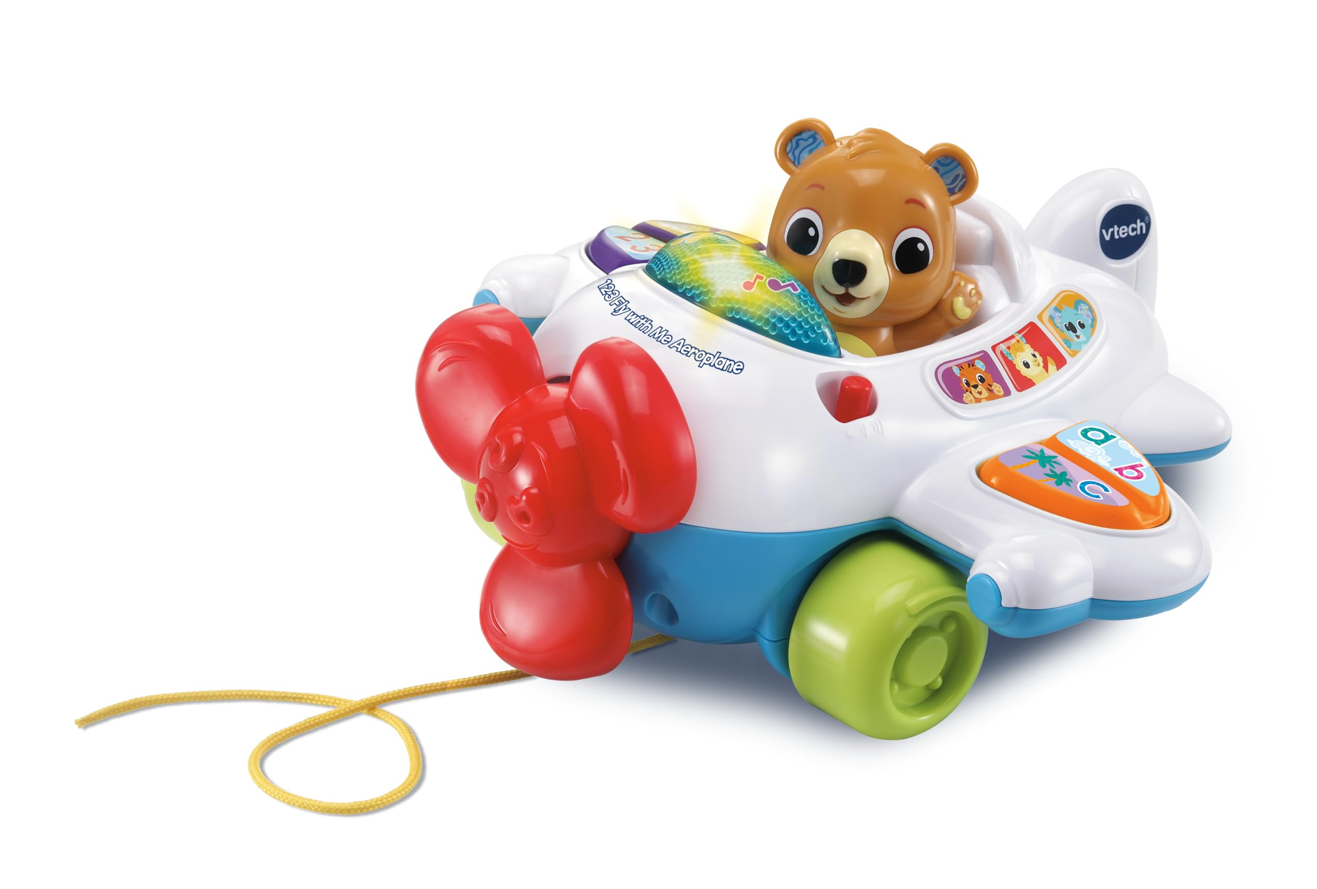 VTech Baby 123 Fly with Me Aeroplane - Interactive Pull-Along Toy | Ages 9-36 Months | Blue 1