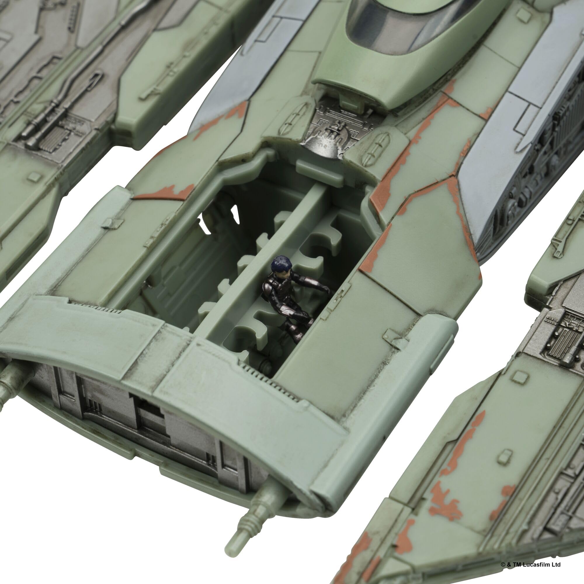 Jazwares Star Wars Micro Galaxy Squadron The Hex - 9-Inch Vehicle with 2 Micro Figures 8