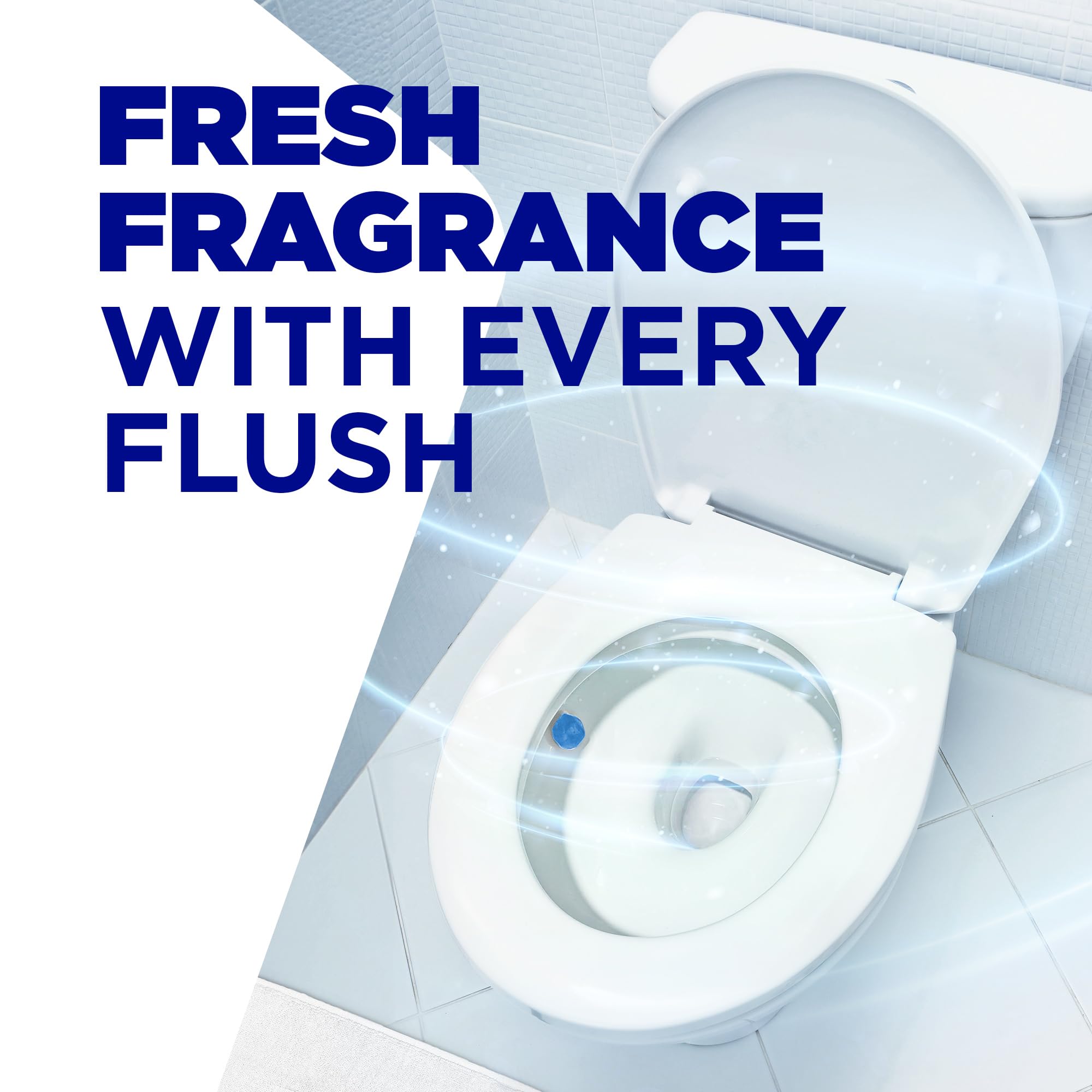 Harpic Hygienic Fresh Sticker Adhesive Toilet Block, Marine Scent, Pack of 1 (4 Tablets) 6