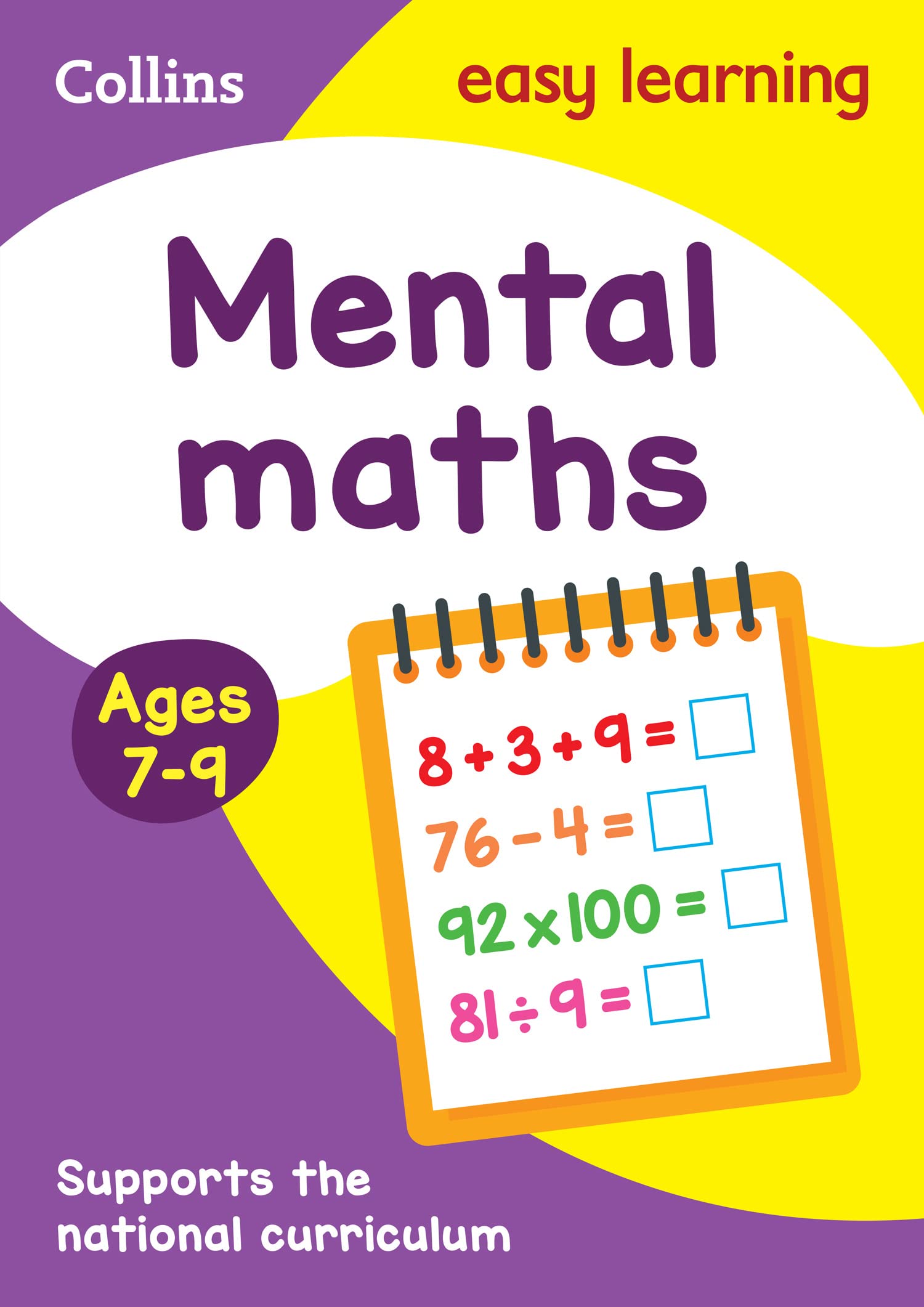 Collins Mental Maths Ages 7-9 Activity Book for KS2 Home Learning | Revised Edition