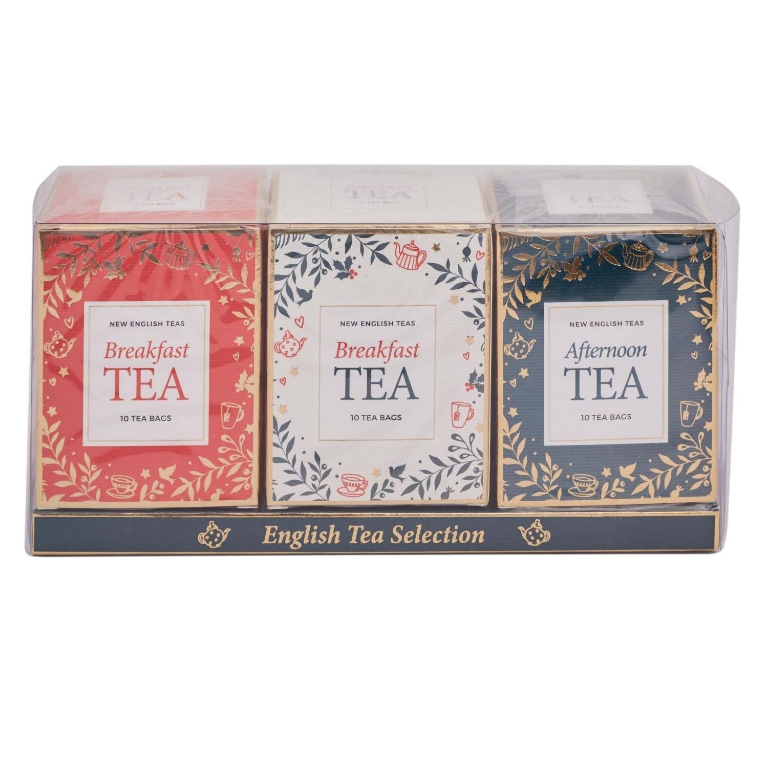 New English Teas Christmas Themed English Tea Carton Gift Set of 3 1