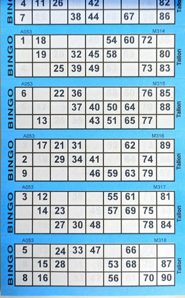 1ABOVE Bingo Tickets Stationery Multi Fun Books Pages Jumbo