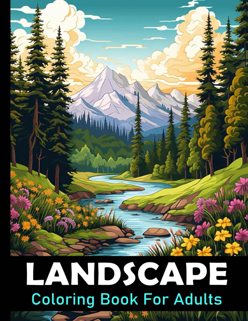 Fancyt Coloring Books - Landscape Coloring Book For Adults | Large Print | Paperback 1