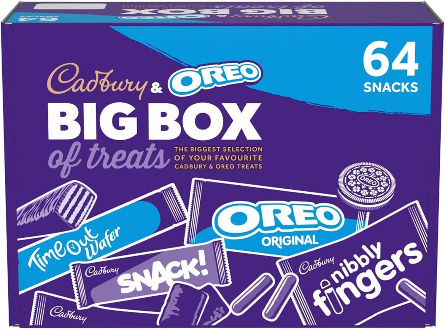 Cadbury &amp; OREO Big Box of Treats – 64 verschiedene Pralinen und Snacks, 1618 g