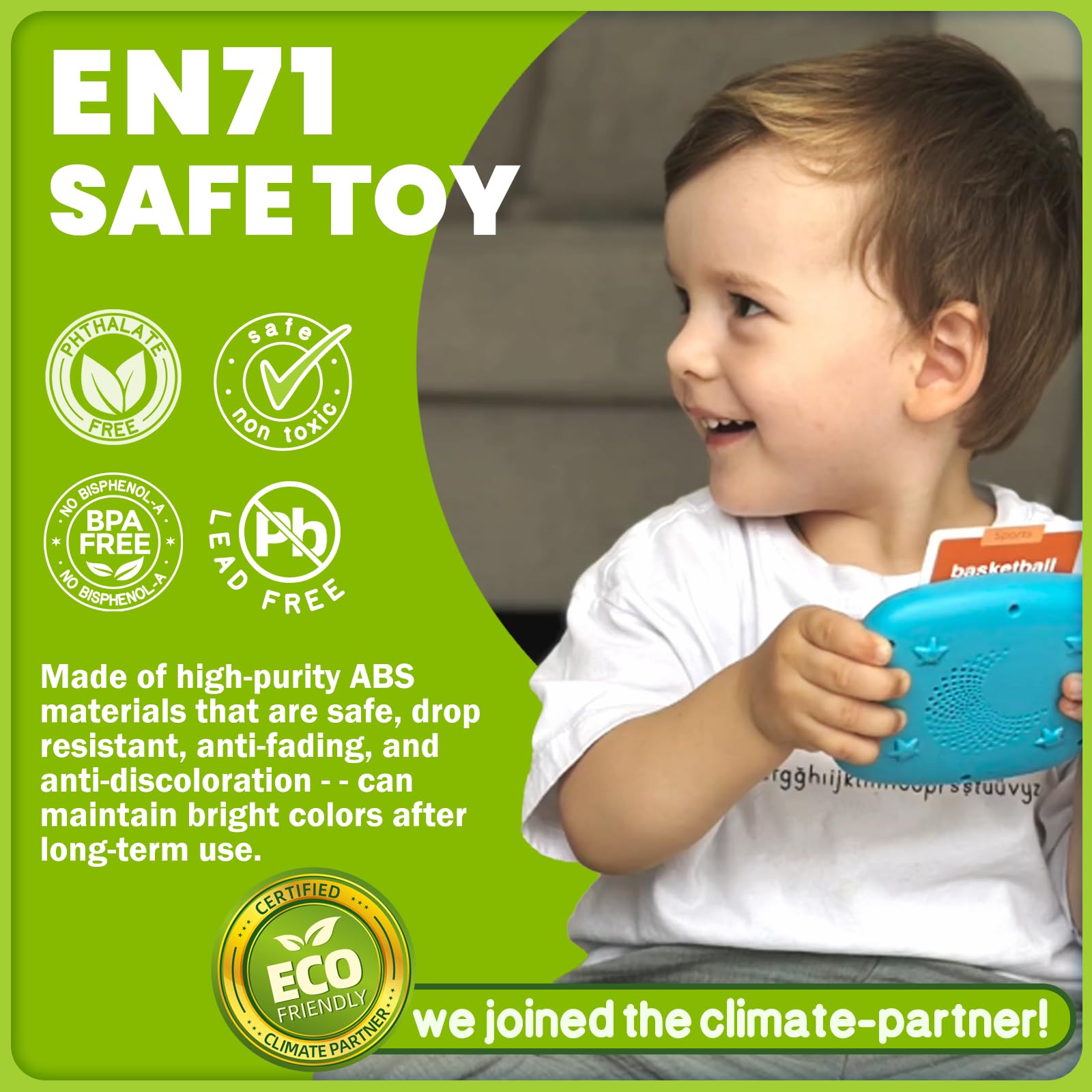 HOMESTEC Montessori Talking Flashcards - 280 Words & 8 Nursery Rhymes, Educational Toy for Toddlers 18M+ 6