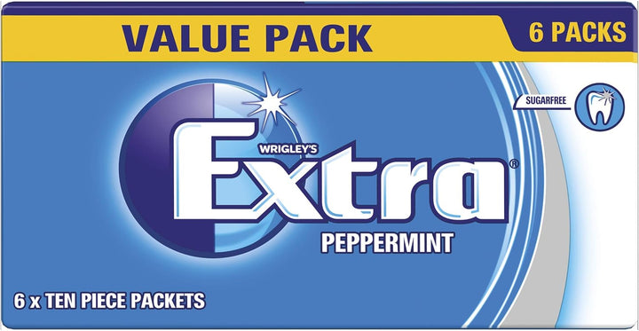 Wrigley's - Extra Peppermint Chewing Gum Sugar Free (84 g Multipack)