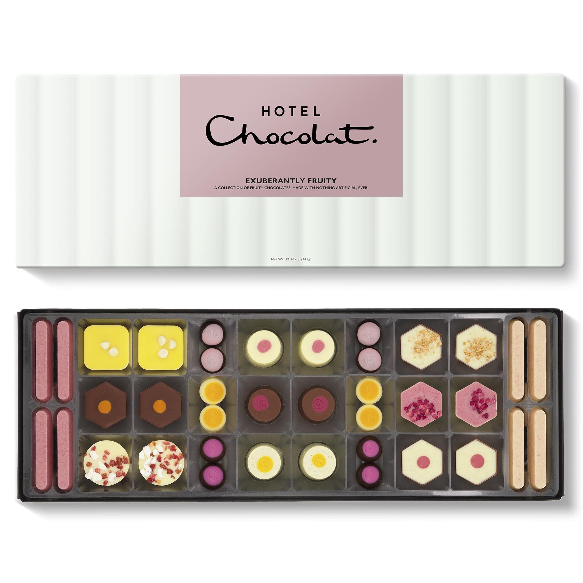 Hotel Chocolat Üppig Fruchtig Sleekster - 38 Fruchtige Pralinen, 345g