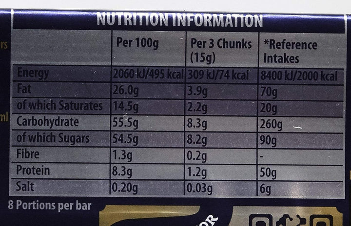 Cadbury - Dairy Milk Fruit & Nut Chocolate Bar with Almonds and Raisins, 120g