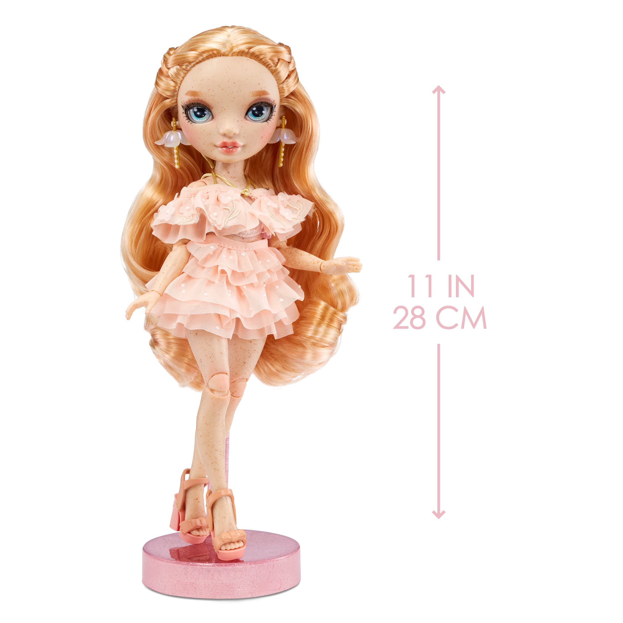 Rainbow High Fashion Puppe – Victoria Whitman mit Sommersprossen – Hellrosa Outfit &amp; 10+ Spielzubehör 3