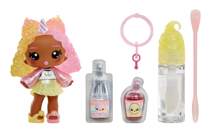 Yummiland Nia Candy Fluff Doll - DIY Lip Gloss Kit with Scented Character & Customizable Fashion