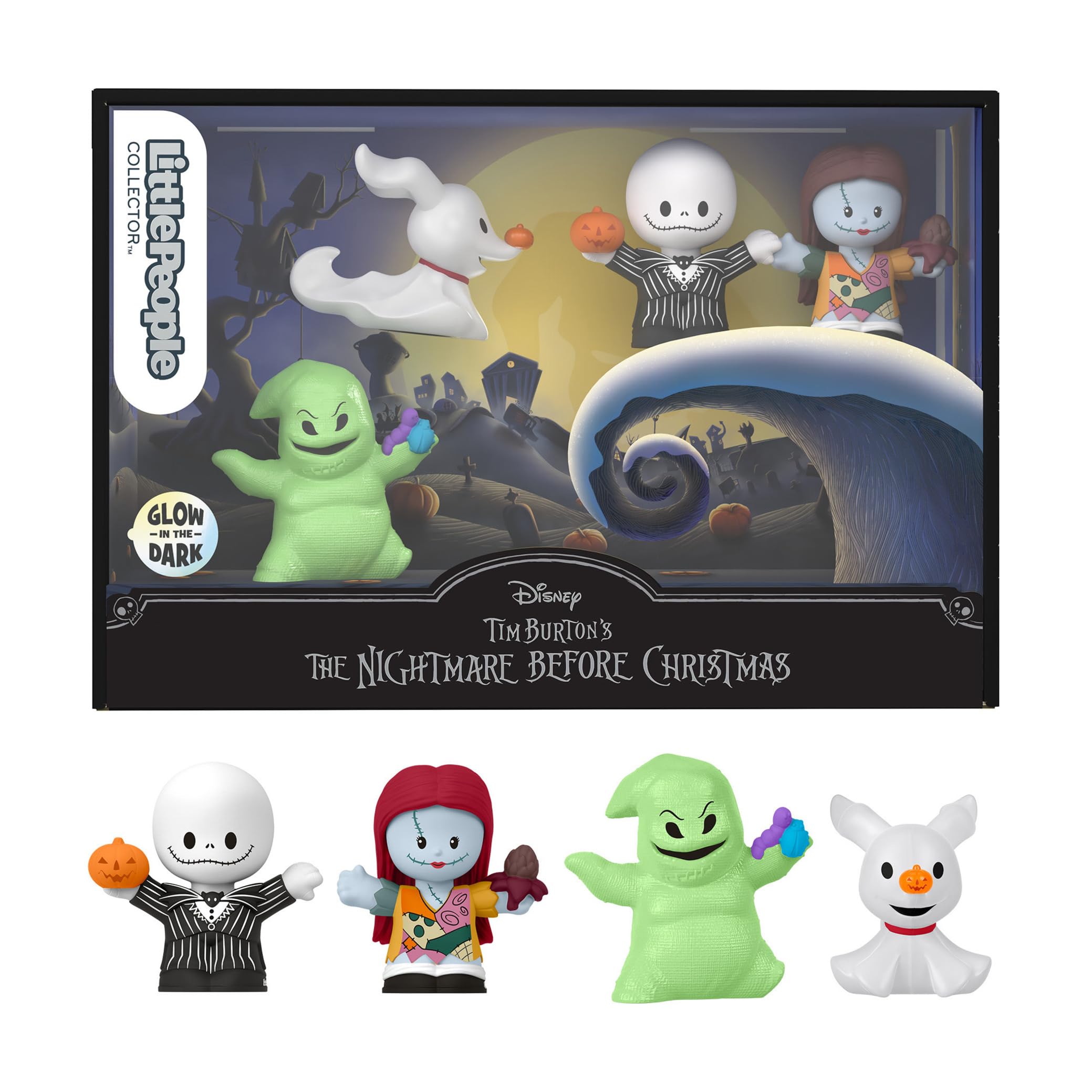Little People Collector Disney Tim Burton’s The Nightmare Before Christmas - 4-Pack Glow-in-the-Dark Figures 7