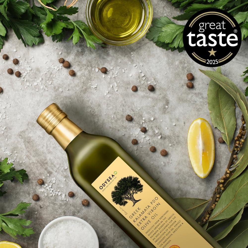 Odysea PDO Kalamata Extra Virgin Olive Oil, Cold Pressed, Glass Bottle (500ml) 3