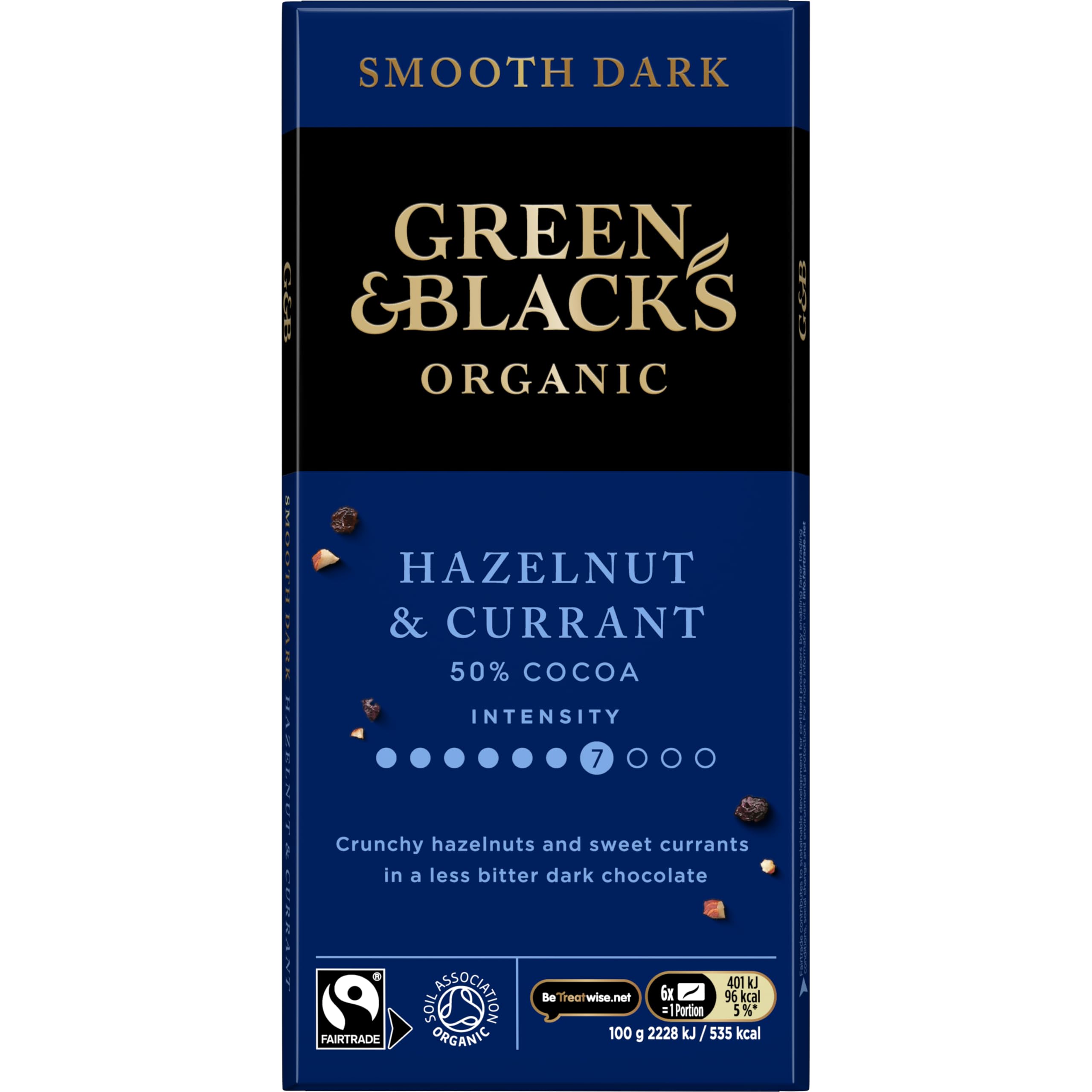 Green & Black's Organic Hazelnut & Currant Dark Chocolate Bar, 50% Cocoa, 90g 8