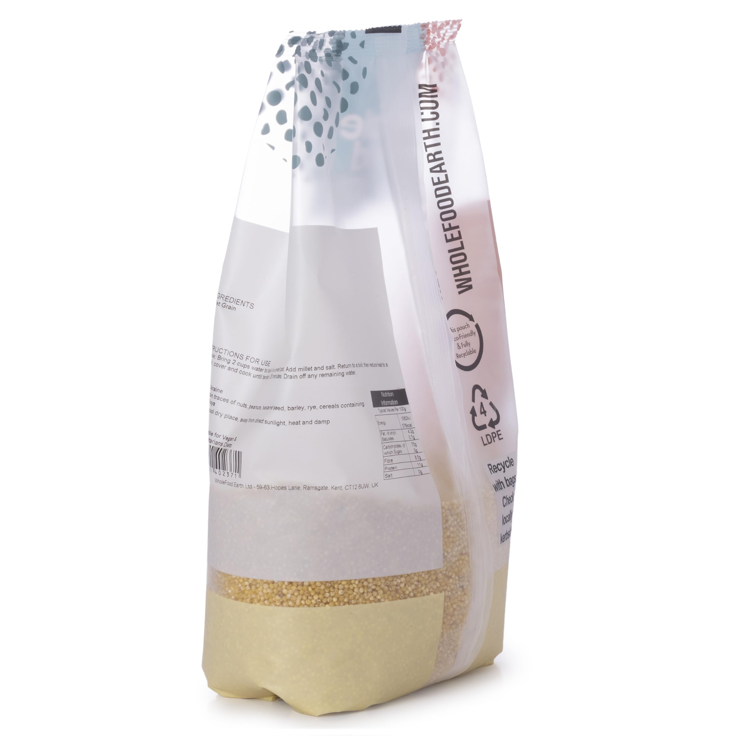 Wholefood Earth Pearl Millet Grain - 1 kg | Natural | High Fibre | GMO Free 2