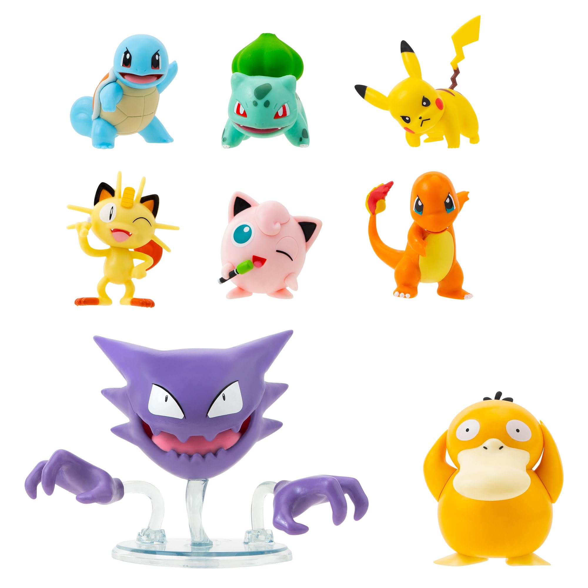 Pokémon Battle Figure 8 Pack - Six 2-Inch and Two 3-Inch Battle Ready Figures