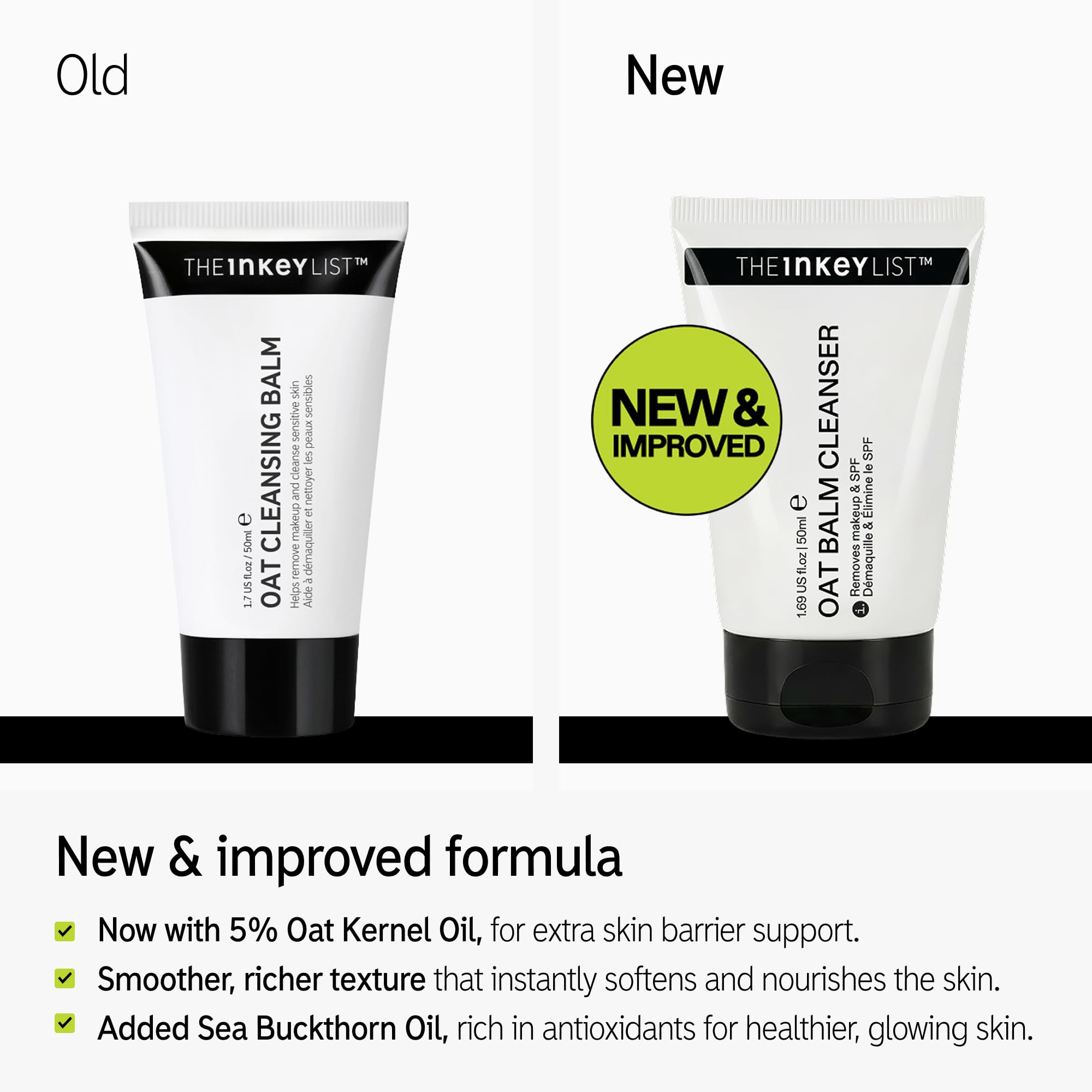 The INKEY List Oat Cleansing Balm - New & Improved Formula, Makeup & SPF Remover | 50 ml 2