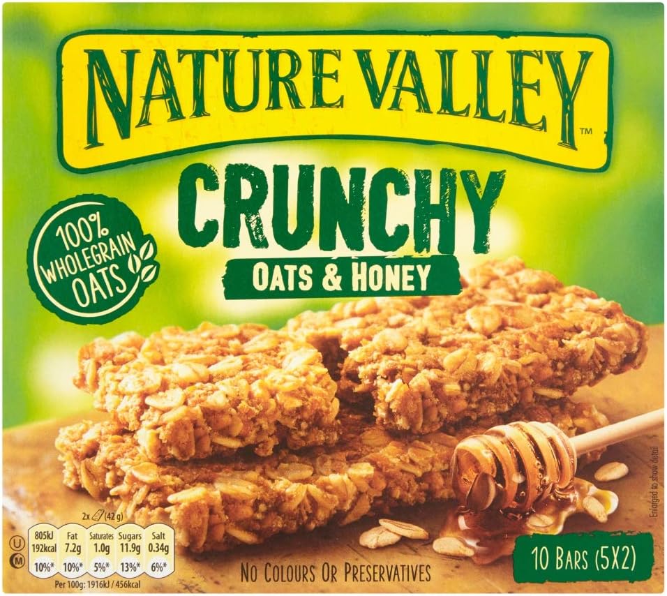 Nature Valley Knusprige Müsliriegel mit Hafer und Honig – 5er-Pack (insgesamt 50 Riegel)