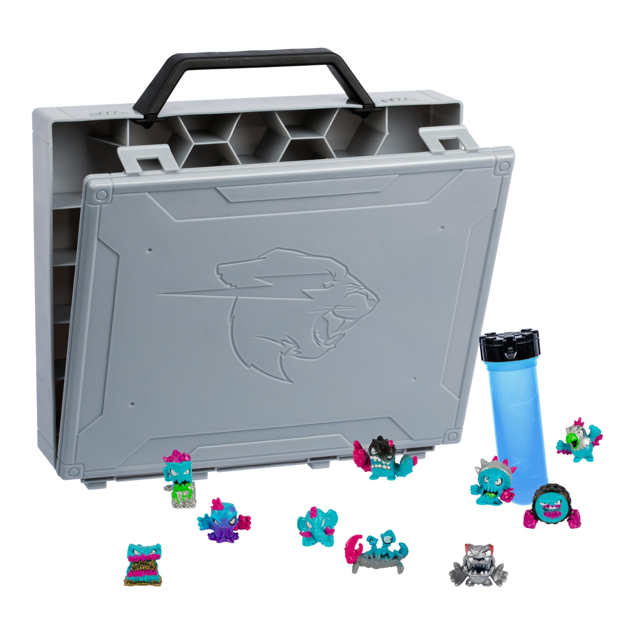 MRBEAST LAB Swarms Collector Case - 10 Micro Beasts + Exclusive Ultra Rare Panther, Ages 5-12