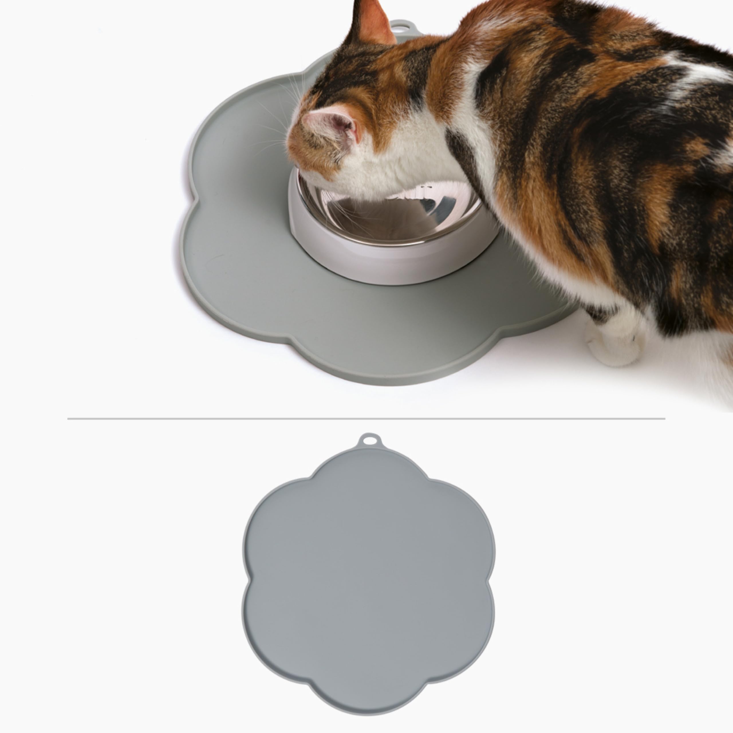 Catit Silicone Feeding Mat - Anti-Slip, Easy Clean | Grey 2