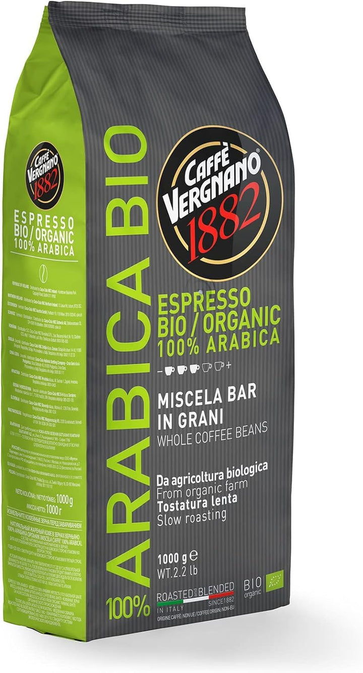 Caffè Vergnano 1882 100% Arabica Bio Whole Bean Coffee - 1 kg