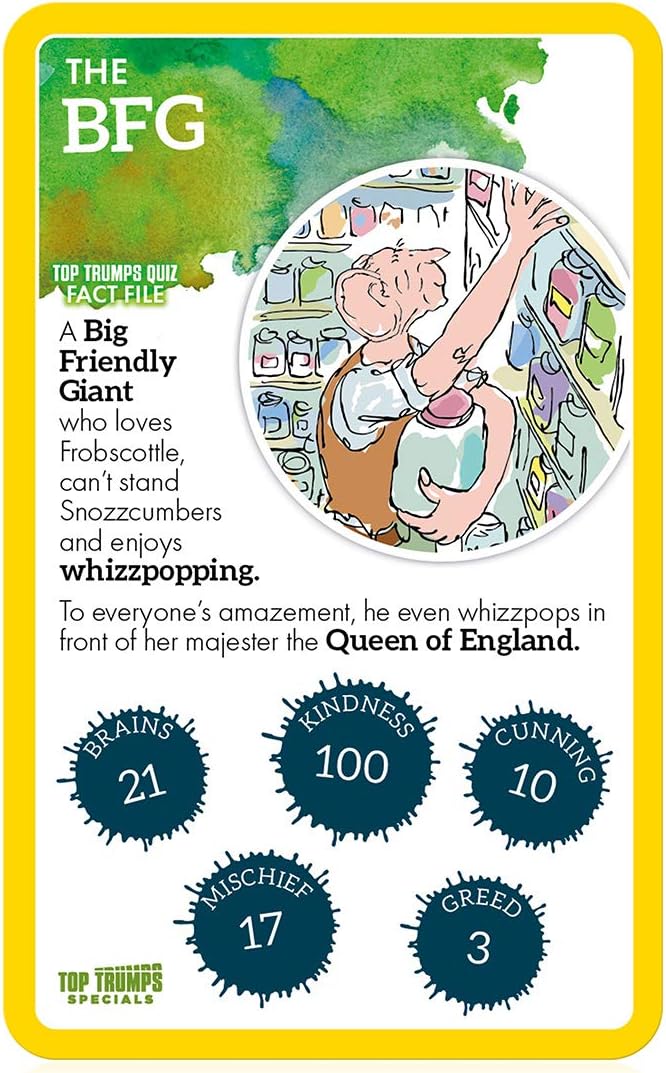 Top Trumps Roald Dahl Vol.1 Specials Card Game 3