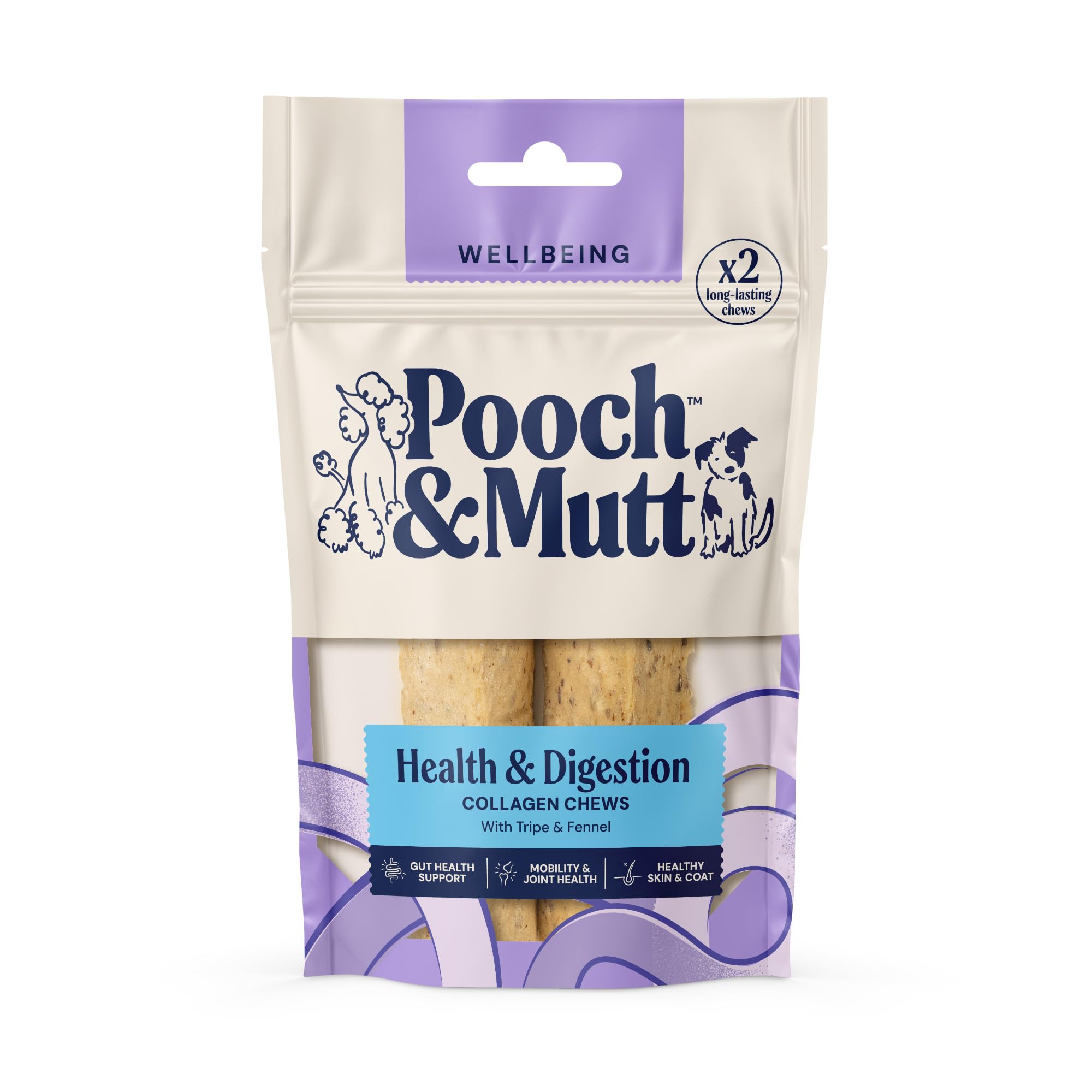 Pooch & Mutt Digestive Support Collagen Dog Chews | Beef Flavour | Adult All Breed