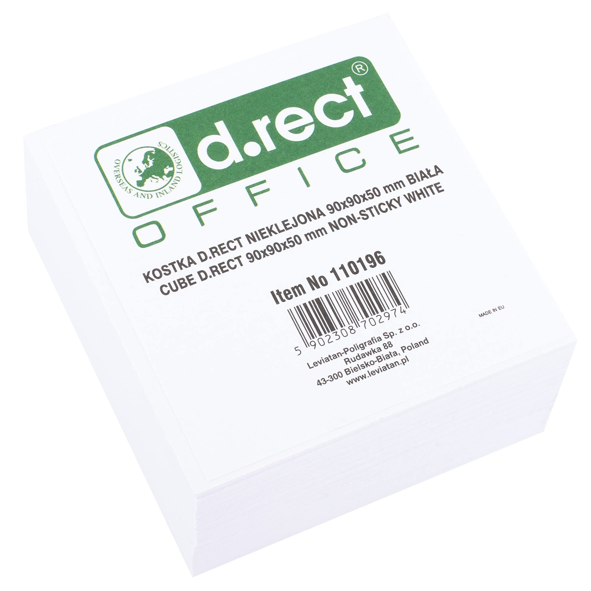 D.RECT Self Adhesive Memo Paper - White | 90 x 90 mm | 500 Sheets 1