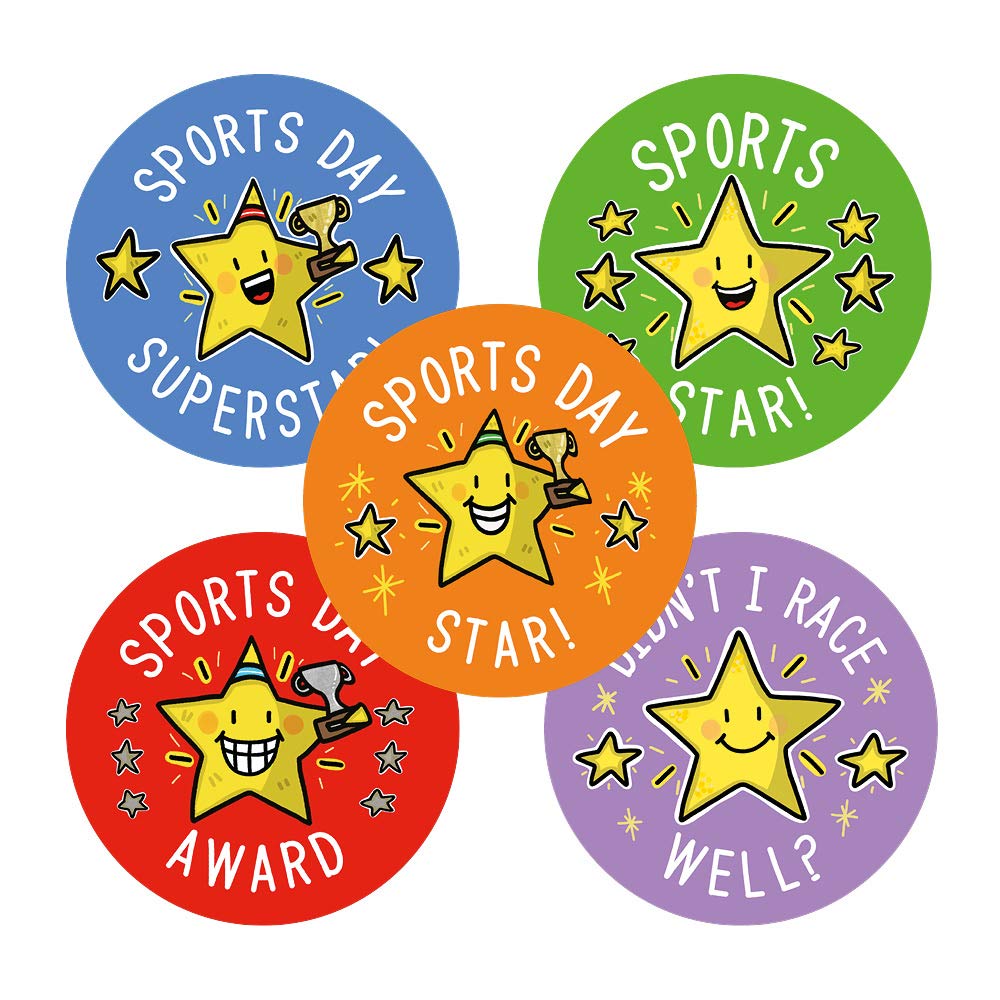 SuperStickers Sports Day Participation Stickers - 250 Round Stickers for Certificates & PE Kits 1