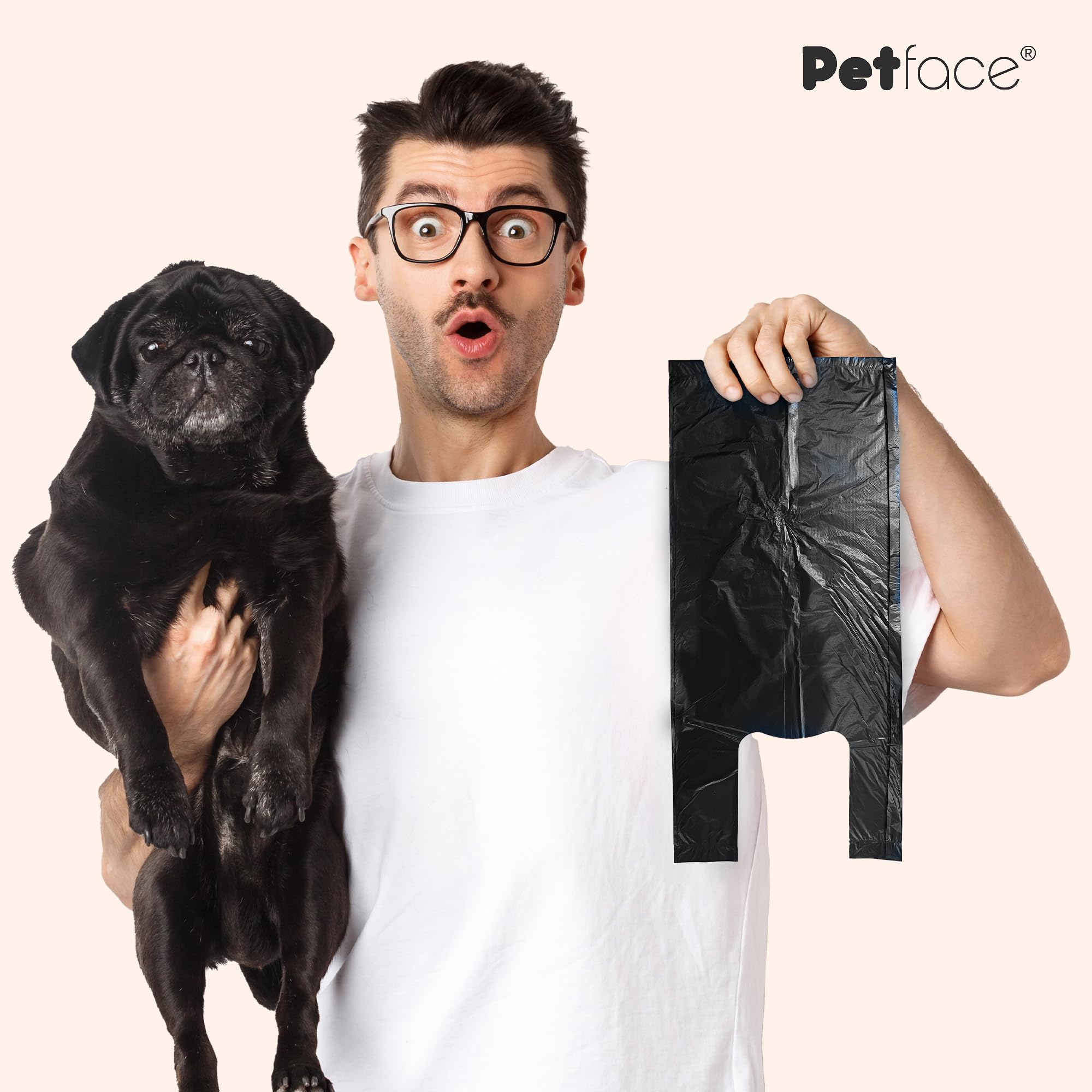 Petface No Mess Degradable Poop Bags with Tie Handles - 100 Count, Heavy Duty Plastic 5
