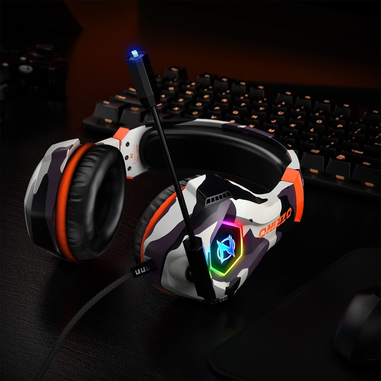 Ozeino ZW10 Gaming Headset - Surround Sound, Noise-Cancelling Mic, Multi-Platform Compatible 8
