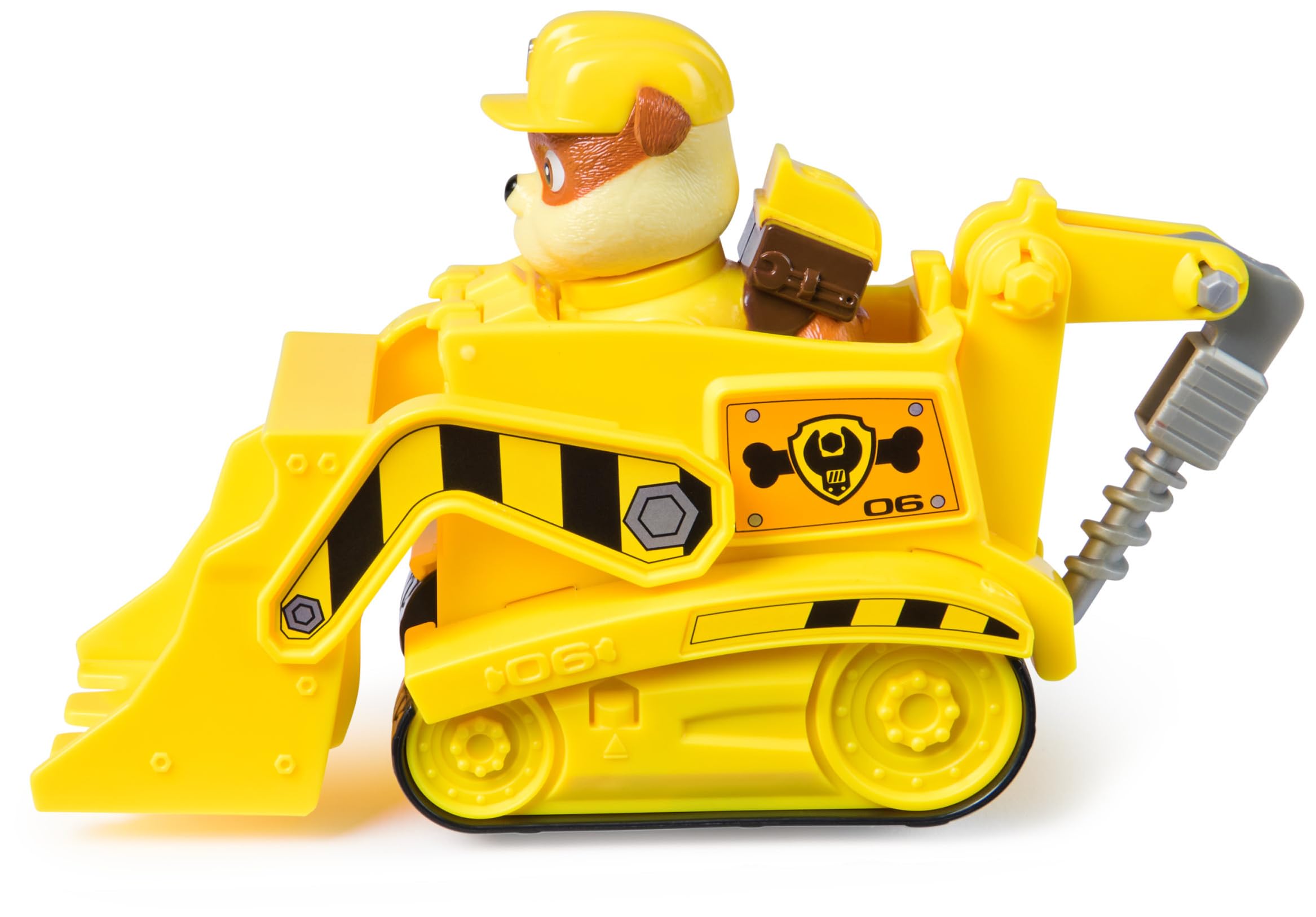 Paw Patrol Rubbles Bulldozer-Spielzeugfahrzeug mit Actionfigur zum Sammeln – ab 3 Jahren 3