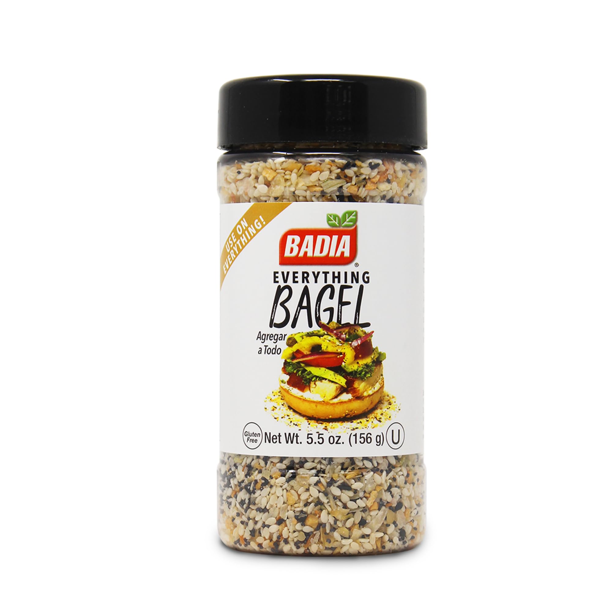 Badia Everything Bagel Seasoning - Savory Blend for Bagels, Toast, and Vegetables | 5.5 oz (156g)