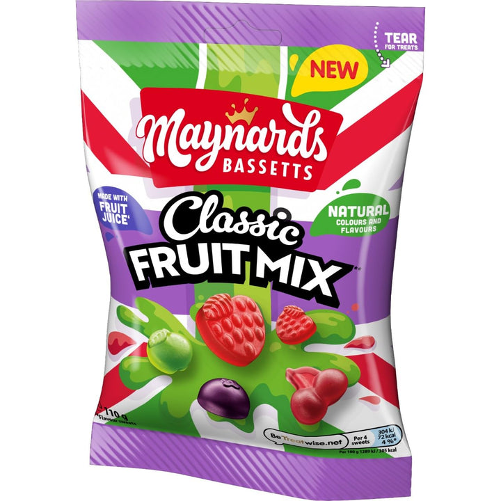 Maynards Bassetts Classic Fruit Mix Sweets - Chewy Fruit Flavoured Candies