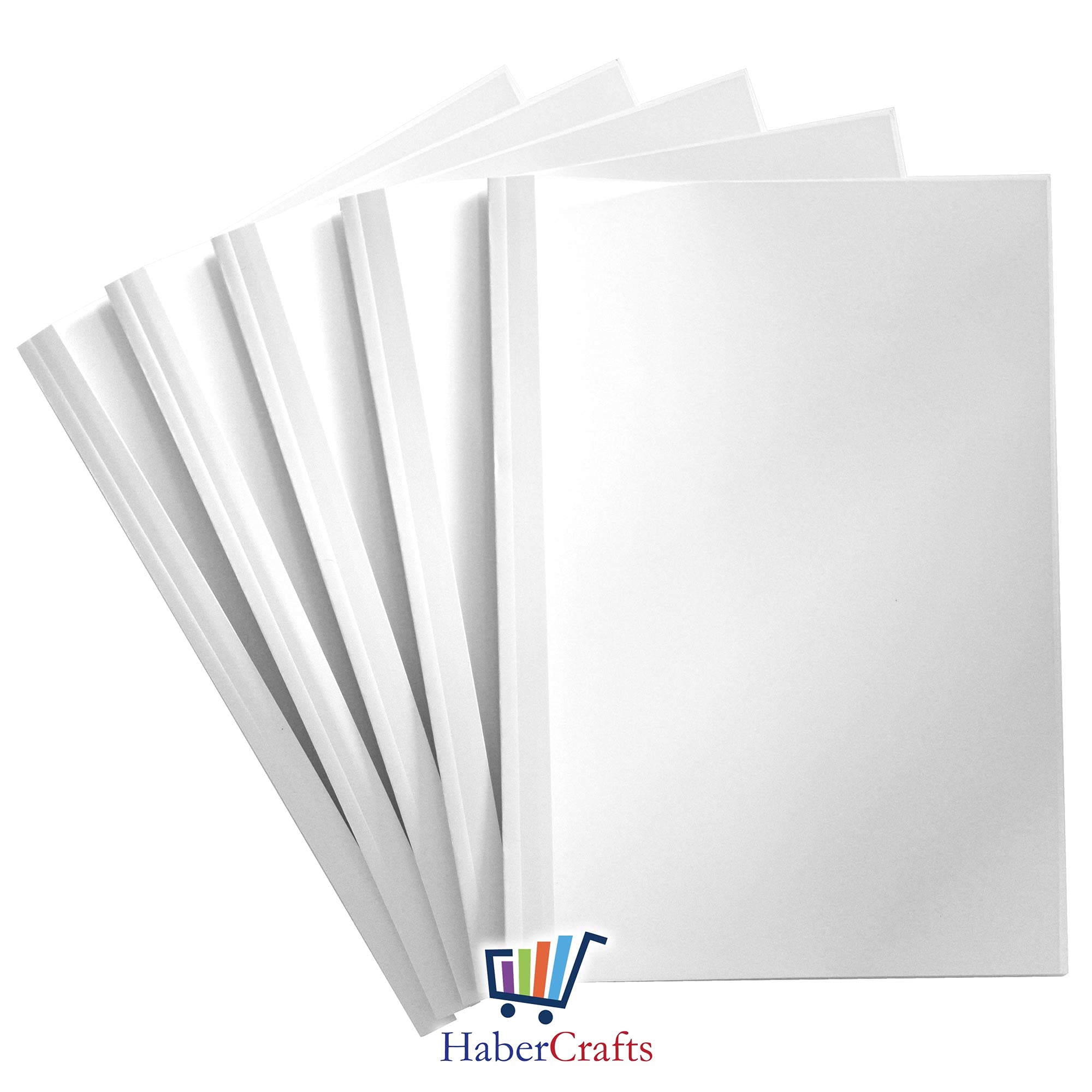 Habercrafts Acetate Sheets - Clear Heavy Duty Binding Covers | 240 Micron Thick | A4 Size | 10 Sheets 3
