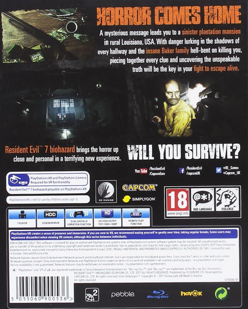 Resident Evil 7 Biohazard Gold Edition - PS4