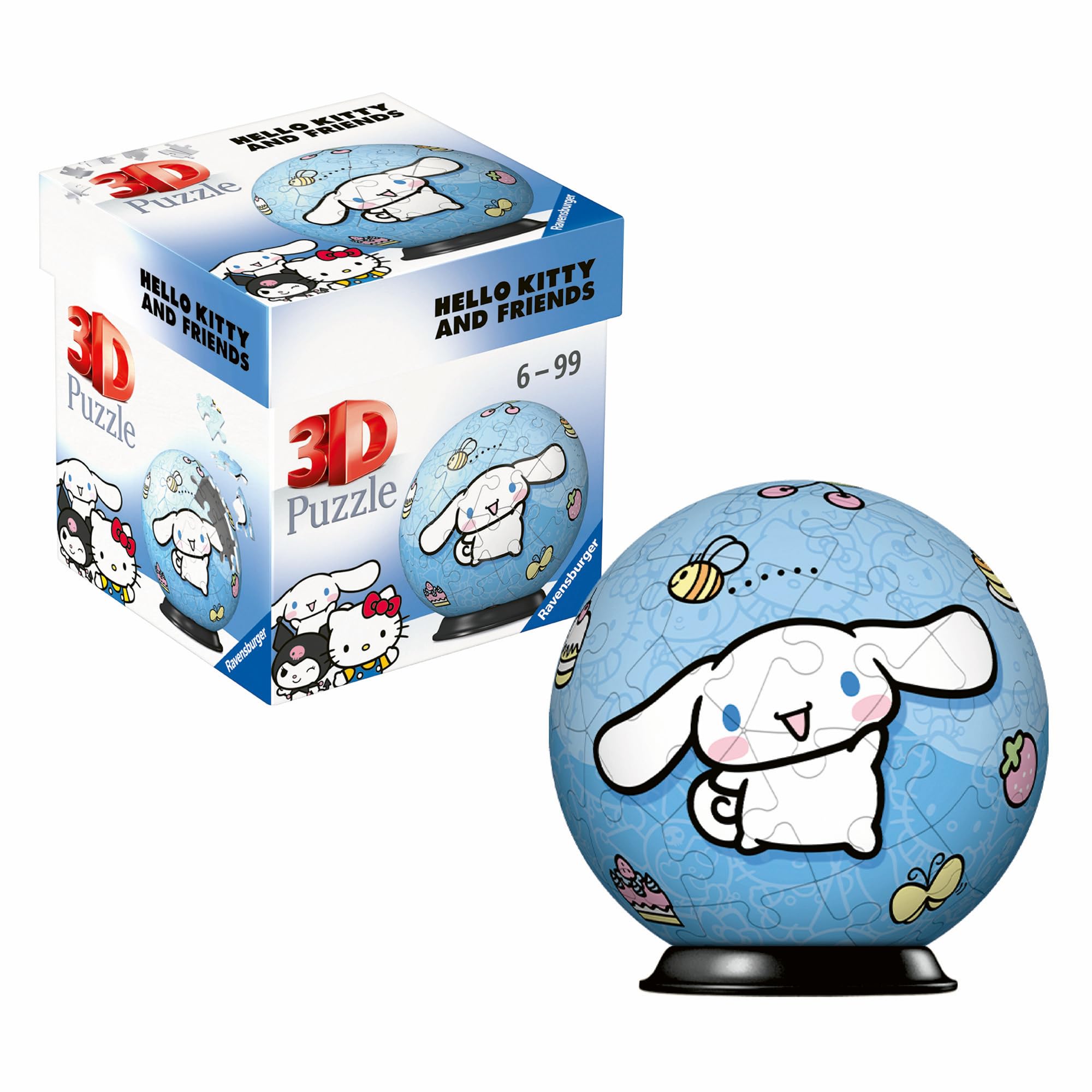 Ravensburger Hello Kitty Cinnamoroll 3D Puzzle Ball - 54 Pieces | Ages 6+ | 7.5cm Diameter 1