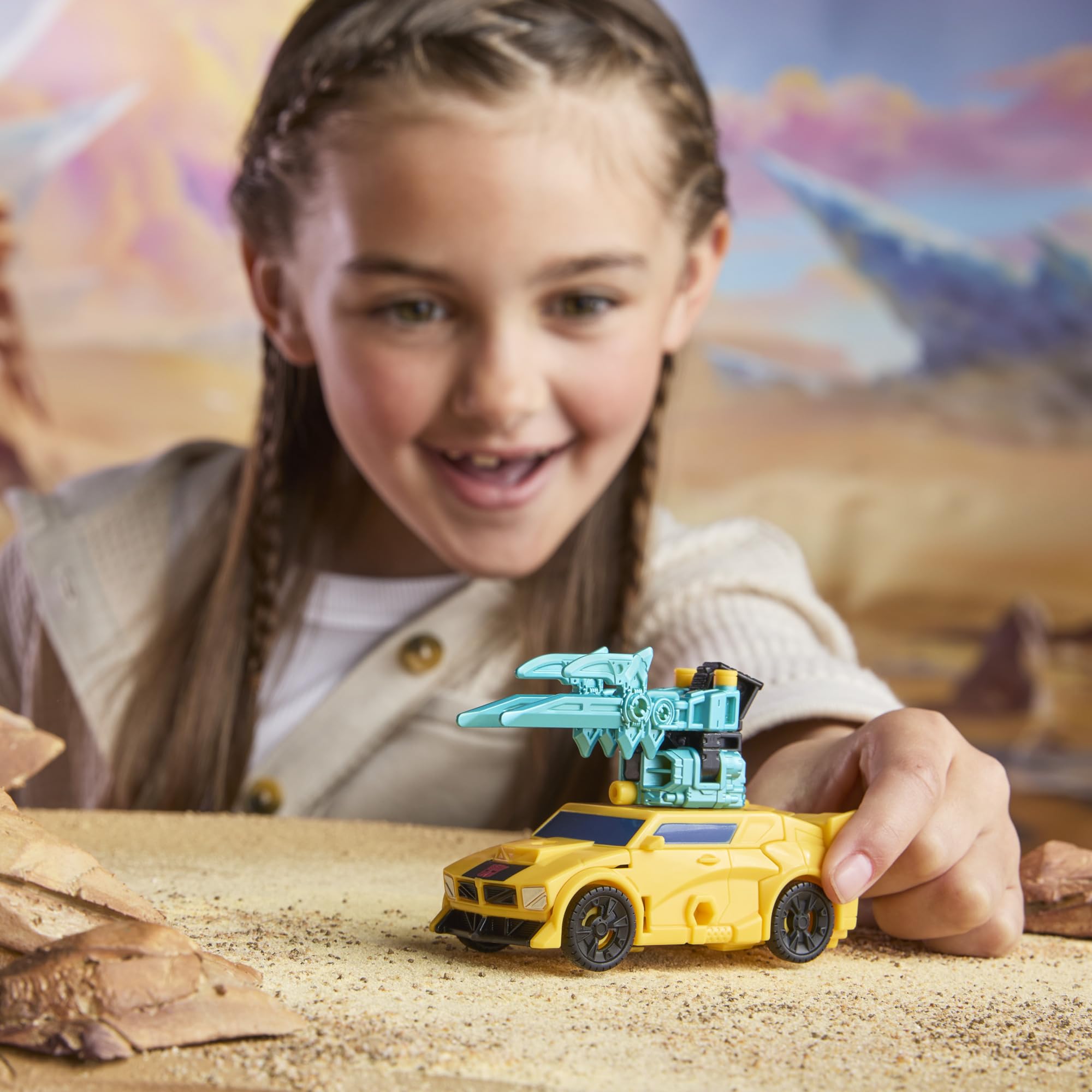 Transformers CYBERWORLD Armored Changers Bumblebee Action Figure - Ages 6+, 2-in-1 Transformation, 18.07 cm 6