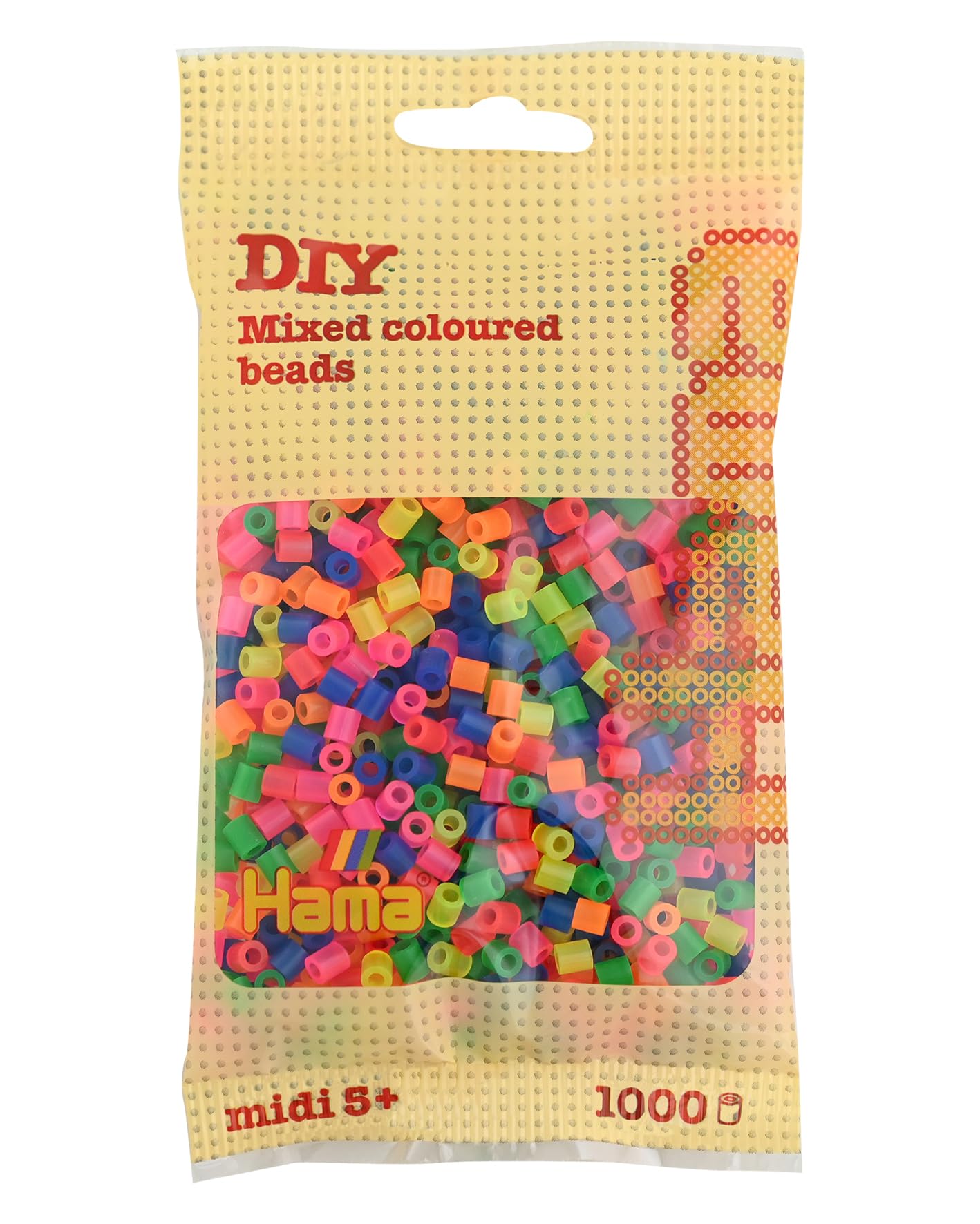 Hama 207-51 Beads - Neon Mix (1000 Midi Beads) 207-51