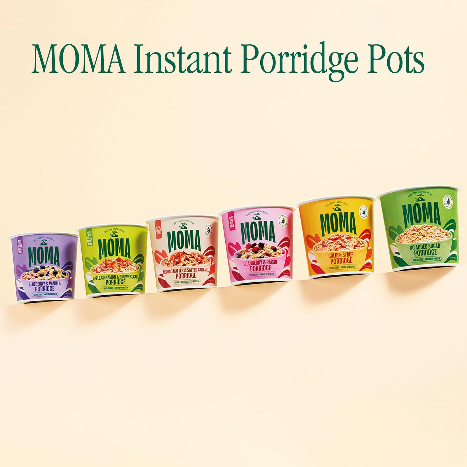 MOMA Instant Porridge Pots Golden Syrup 70g - Gluten Free, High Fibre, Source of Protein 4