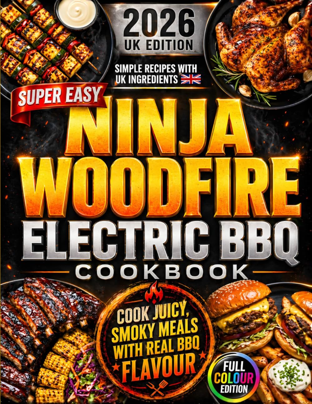 Super Easy Ninja Woodfire Electric BBQ Cookbook by Ben Ashford | Paperback Recipe Guide 1