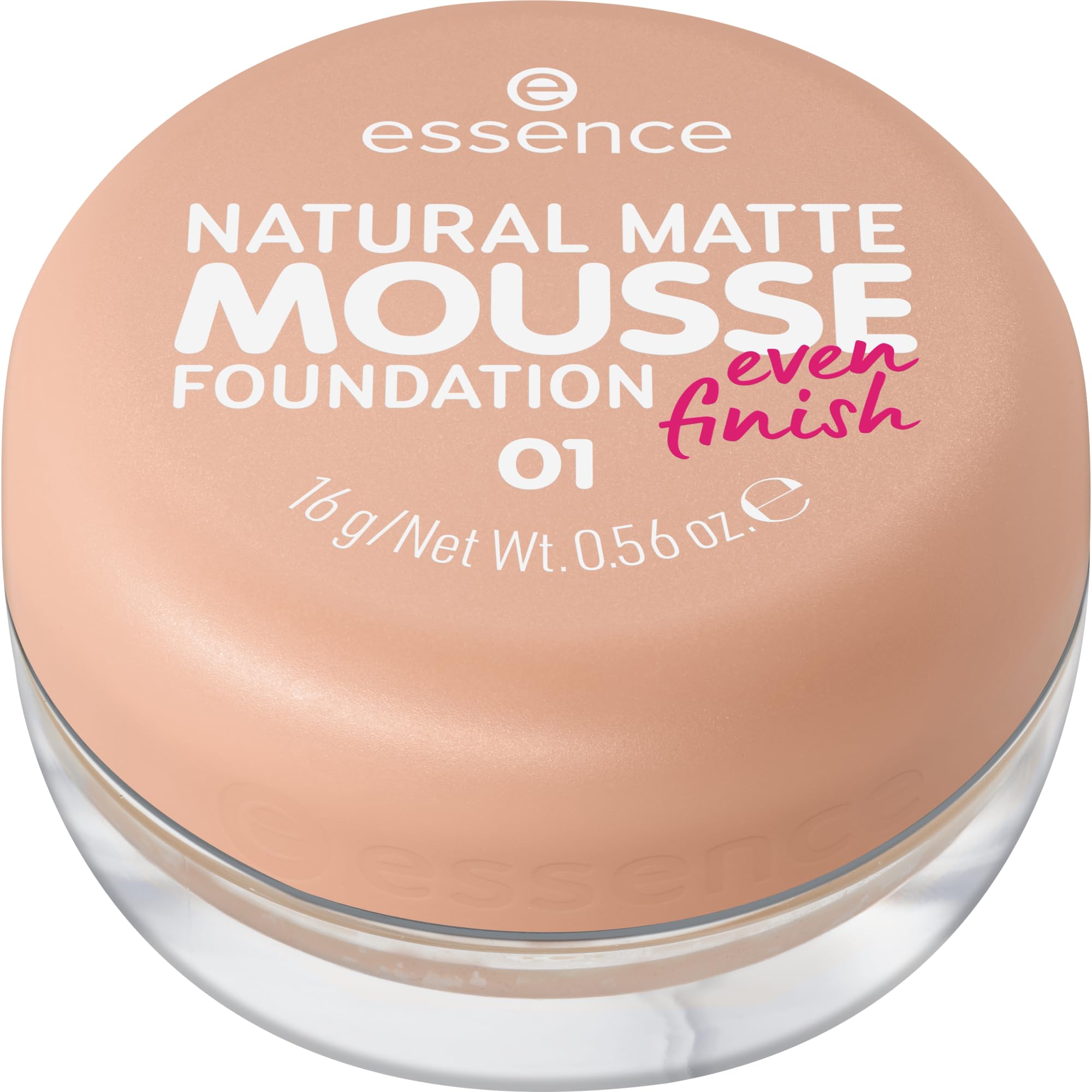 Essence Cosmetics Natural Matte Mousse Foundation - Color 01 | Oil-Free, Matte Finish | 16 g