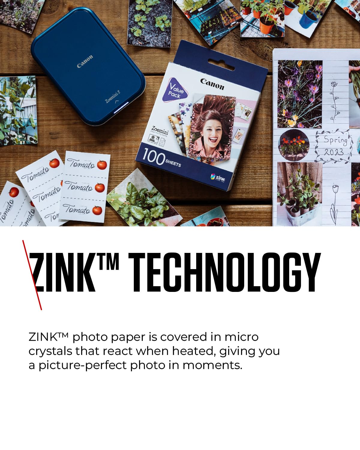 Canon Zink Photo Paper - Sticky-Backed 2x3" Photo Paper (100 Sheets) | Water & Tear Resistant 4