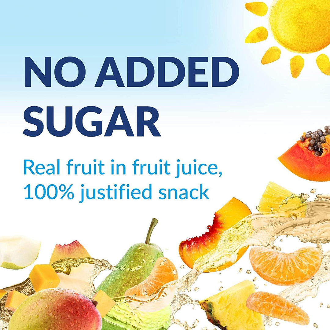 Dole - Peach in Juice 3 x 4 Packs, Healthy Fruit Snack with No Added Sugar